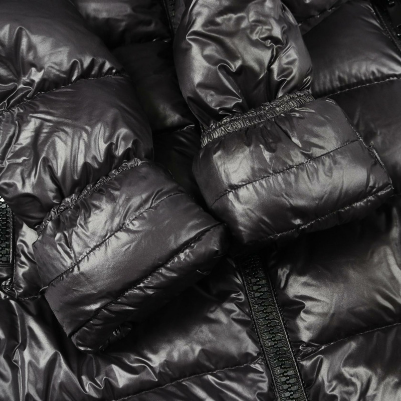 MONCLER SUYEN 羽絨外套 尼龍 黑色 二手 女款-7
