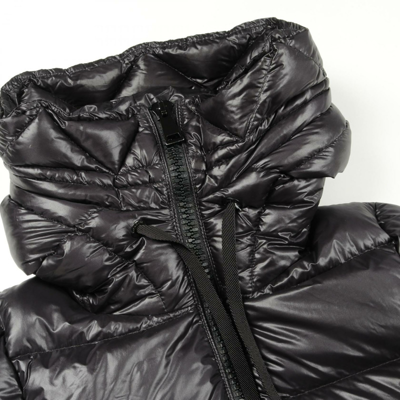 MONCLER SUYEN 羽絨外套 尼龍 黑色 二手 女款-12