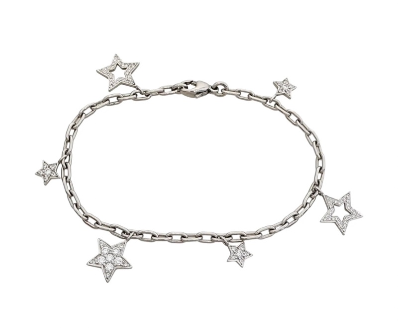 Tiffany 铂金镶钻手链-5