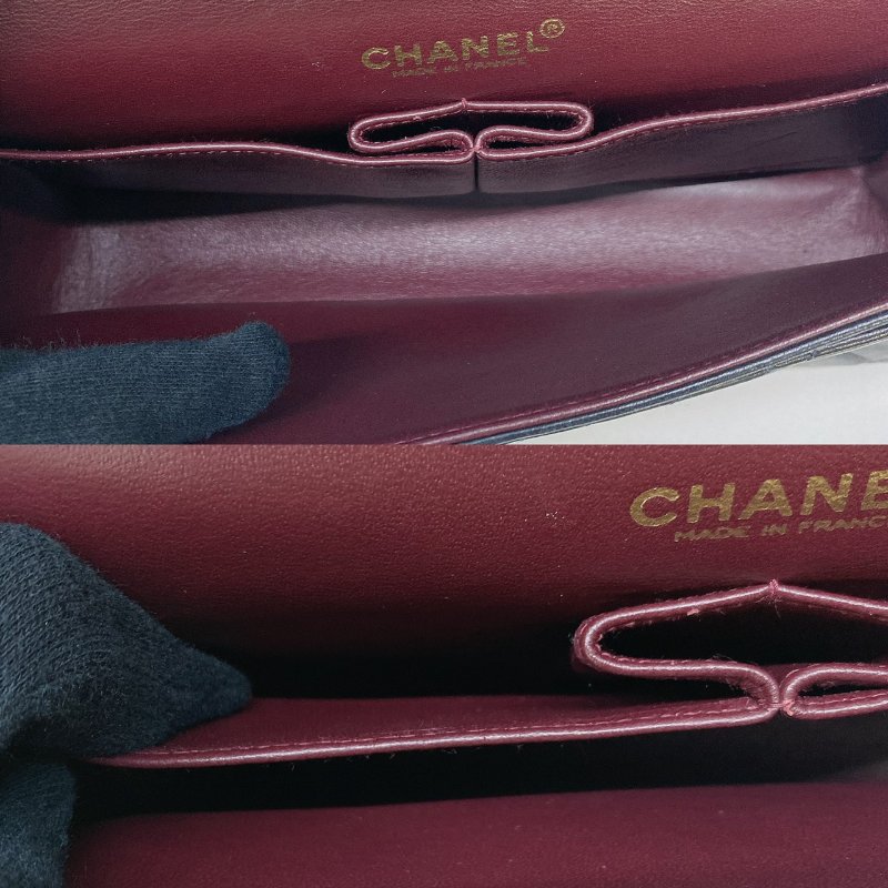 CHANEL 小羊皮黑金CF25鏈帶包-4