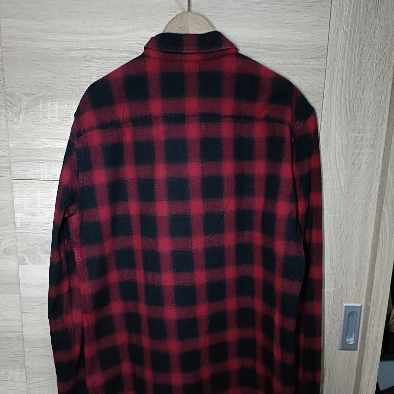 Allsaints 紅黑 格紋 法蘭絨 襯衫 男M-3