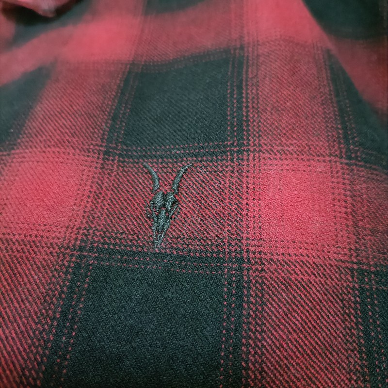 Allsaints 紅黑 格紋 法蘭絨 襯衫 男M-5