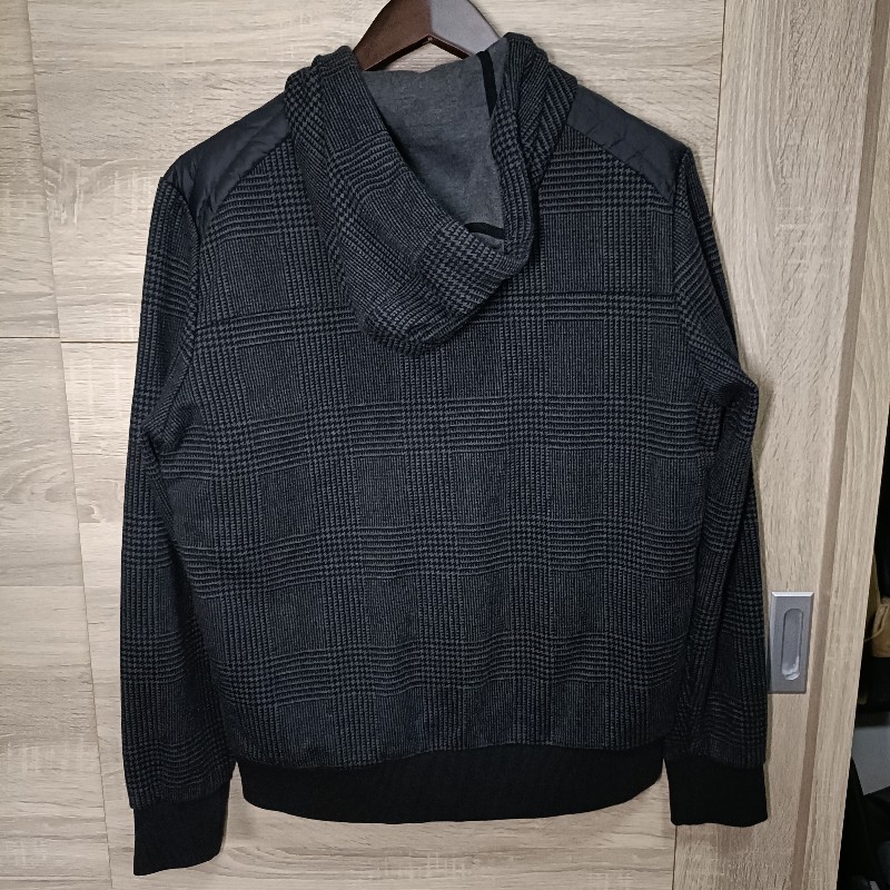 Polo Ralph Lauren RL 深灰 格紋 拼接 羽絨外套 男S-4