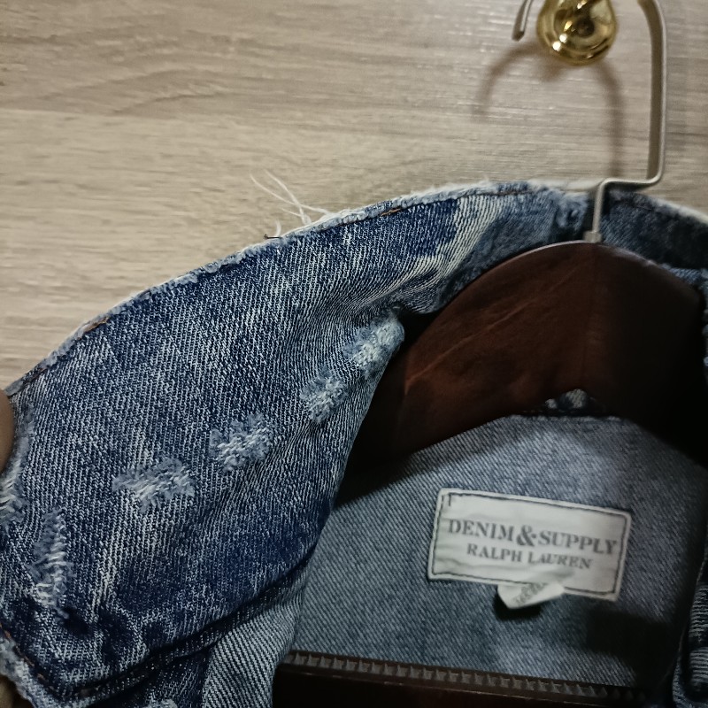 Ralph Lauren Denim & Supply 淺色 不修邊 牛仔外套 丹寧外套 男xs-2