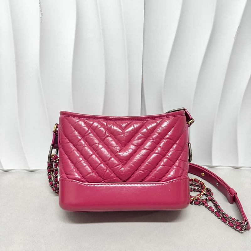 Chanel / 香奈兒 玫紅色小號 流浪包-1