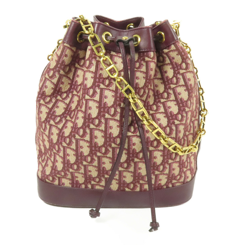 Dior 帆布Oblique Bucket金扣肩背袋-0