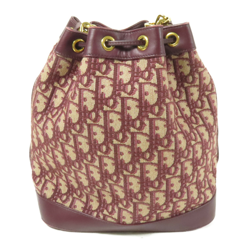Dior 帆布Oblique Bucket金扣肩背袋-1