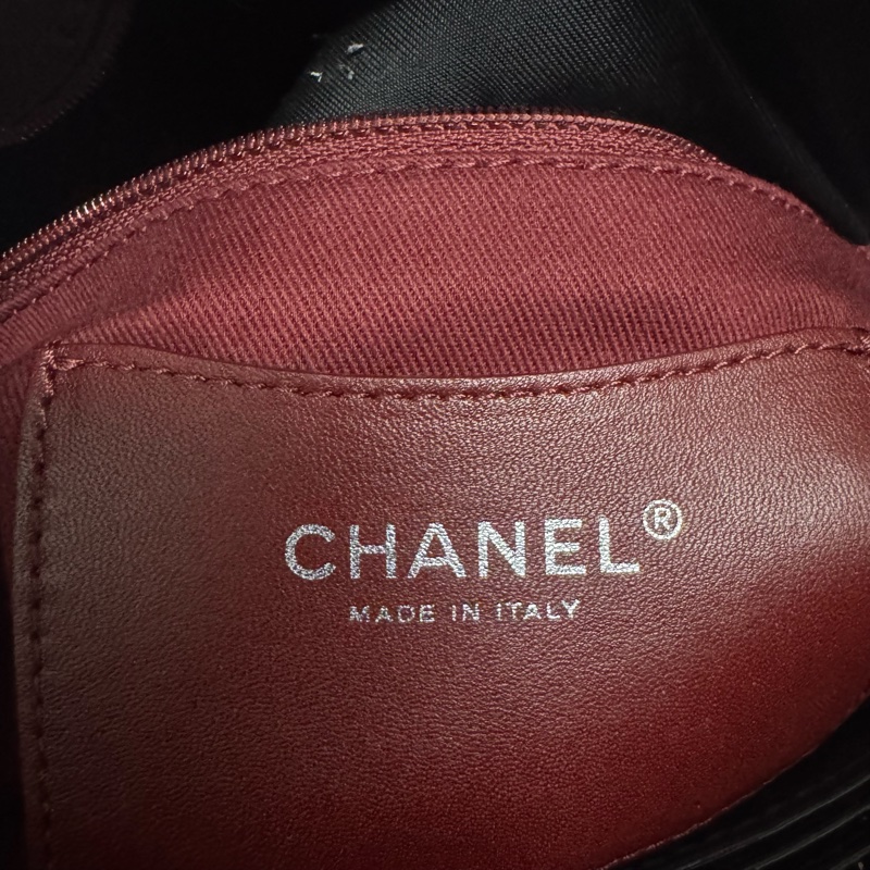 Chanel / 香奈兒 漆皮黑色 Mademoiselle系列 保齡球手提包-10