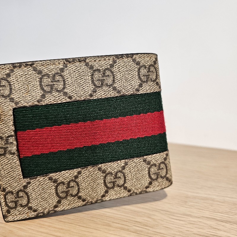 Gucci 綠紅綠Ophidia對開短夾-10