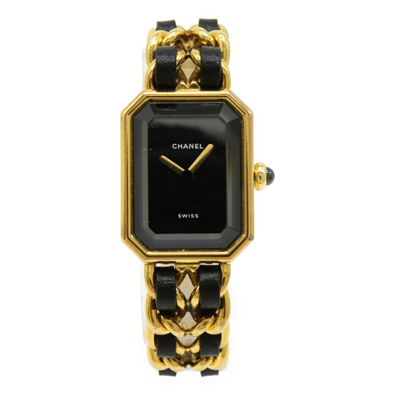 CHANEL Premiere S 尺寸 GP 皮革女士手錶,金色,H0001-0