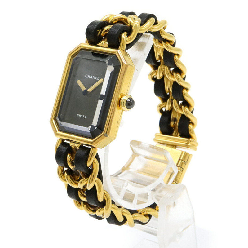 CHANEL Premiere S 尺寸 GP 皮革女士手錶,金色,H0001-2