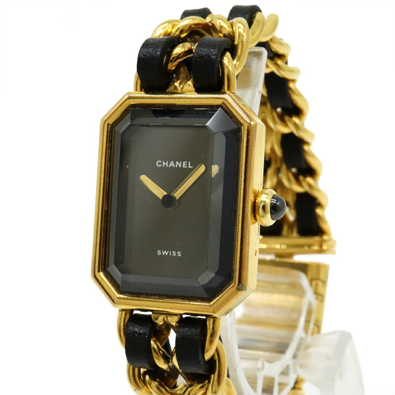 CHANEL Premiere S 尺寸 GP 皮革女士手錶,金色,H0001-4
