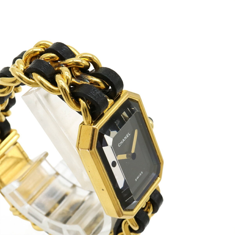 CHANEL Premiere S 尺寸 GP 皮革女士手錶,金色,H0001-5