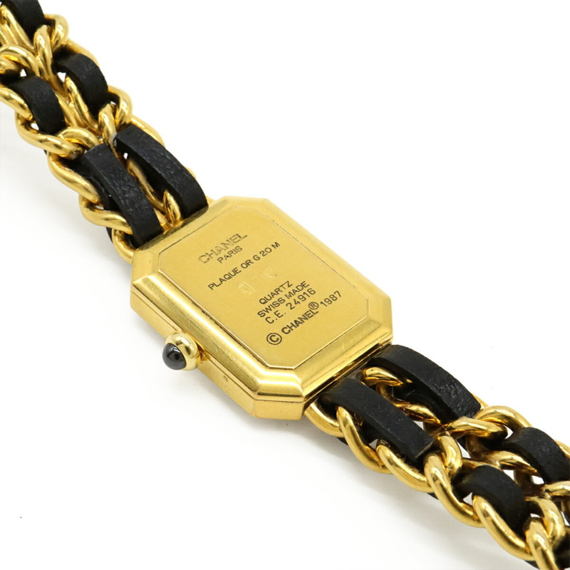 CHANEL Premiere S 尺寸 GP 皮革女士手錶,金色,H0001-7