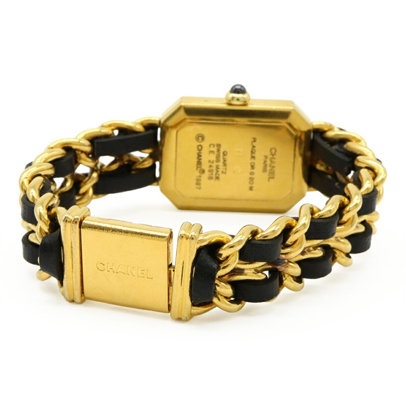 CHANEL Premiere S 尺寸 GP 皮革女士手錶,金色,H0001-8