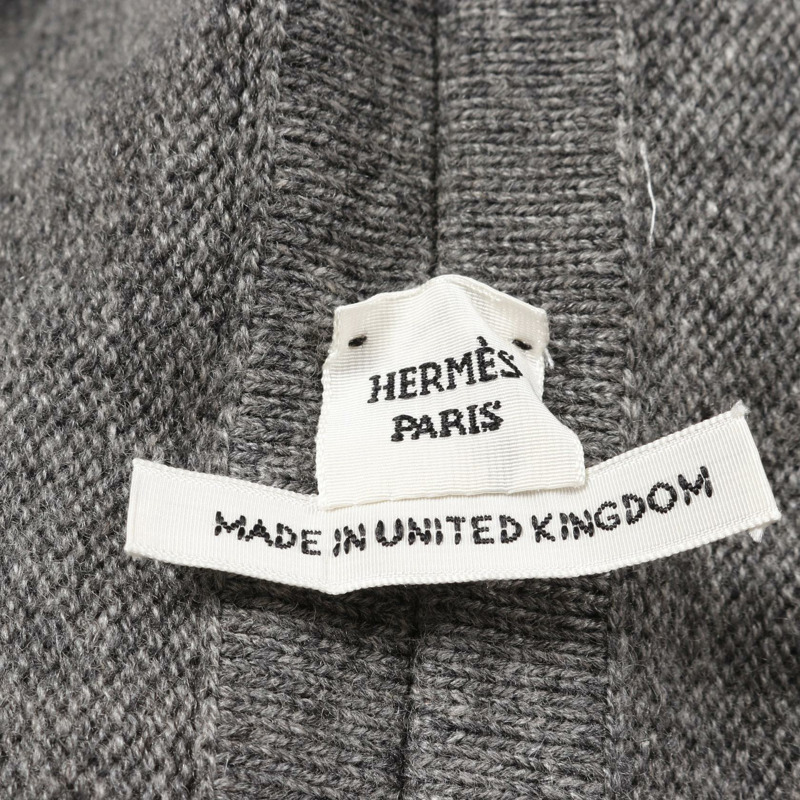 HERMES 斗篷 - 羊絨灰色 二手 女士-3