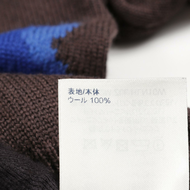 LOUIS VUITTON × NBA 合作字母針織上衣羊毛棕色二手男款 #S-3
