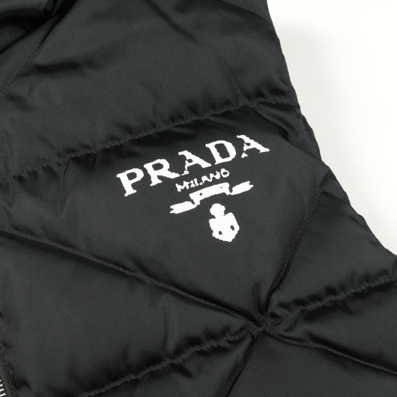 PRADA Re-Nylon 羽絨背心 尼龍 黑色 二手男款-6