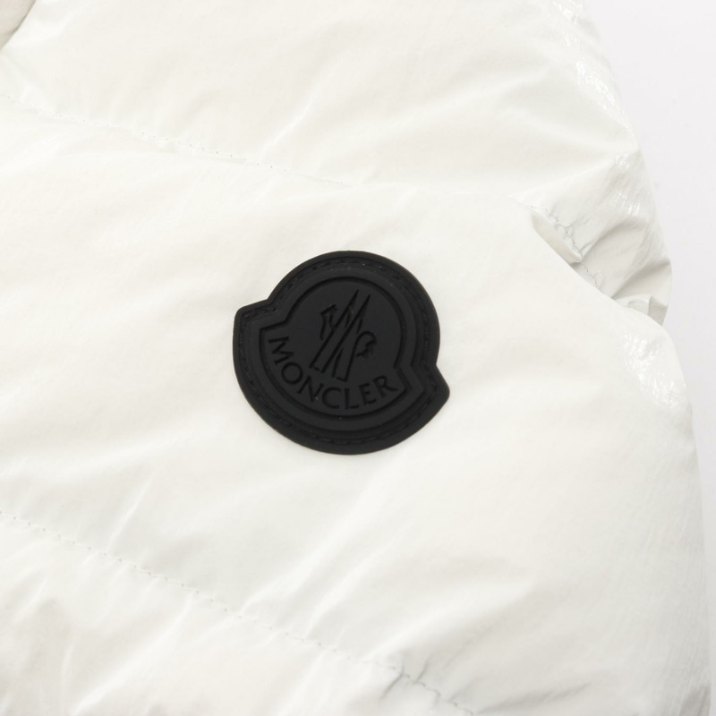 MONCLER THARON 連帽標誌羽絨外套尼龍白色二手女款-4