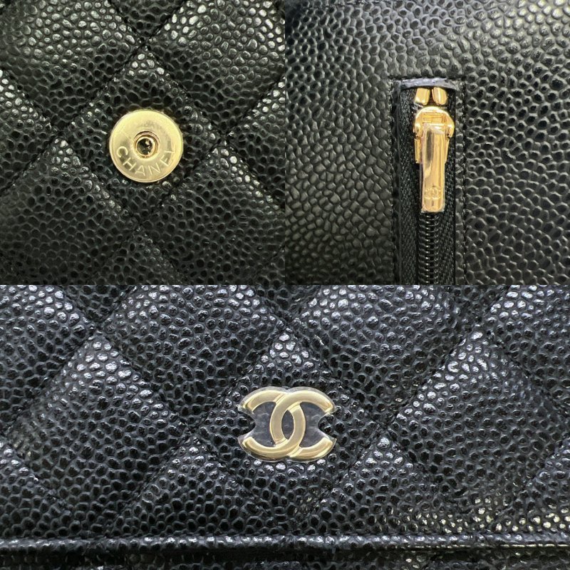 CHANEL WOC 黑金荔枝牛鏈帶包-5