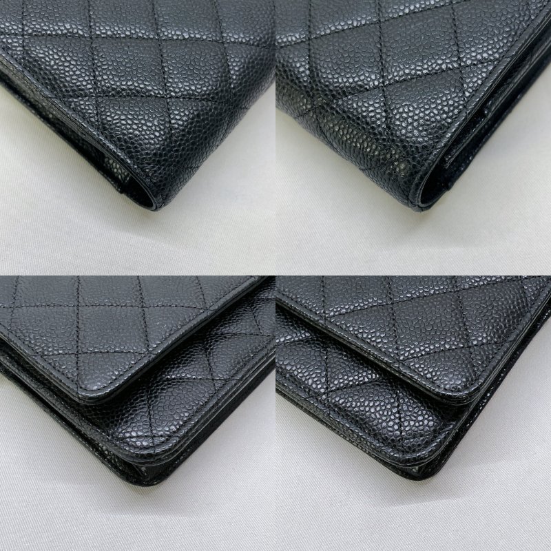 CHANEL WOC 黑金荔枝牛鏈帶包-9
