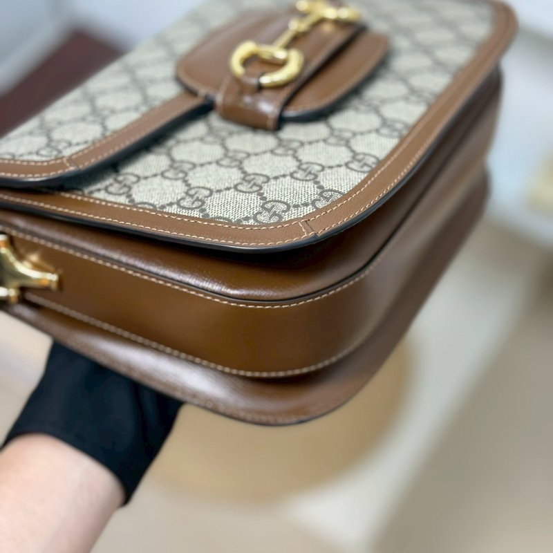 🏷️Gucci.Horsebit 1955 馬銜扣 馬鞍包 中號/客人寄賣-4