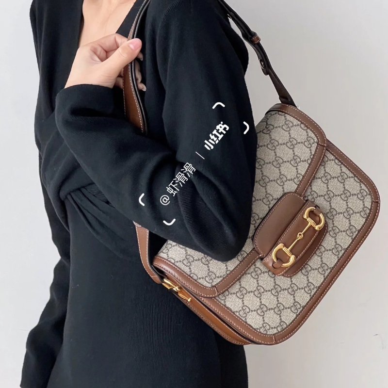 🏷️Gucci.Horsebit 1955 馬銜扣 馬鞍包 中號/客人寄賣-27