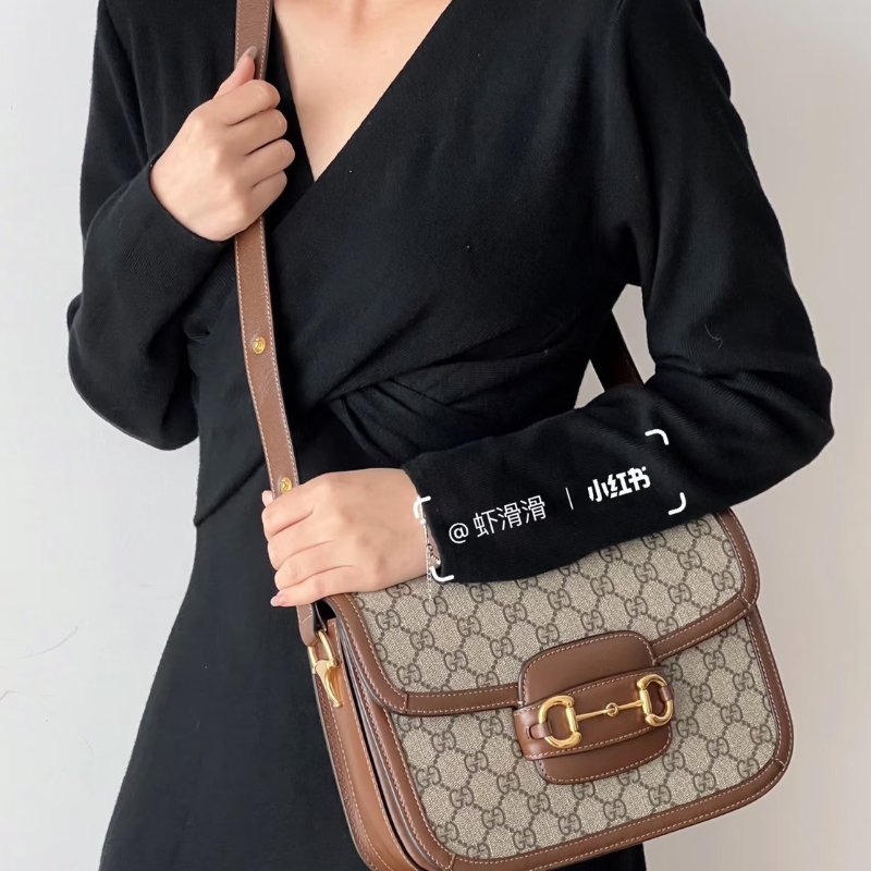 🏷️Gucci.Horsebit 1955 馬銜扣 馬鞍包 中號/客人寄賣-28