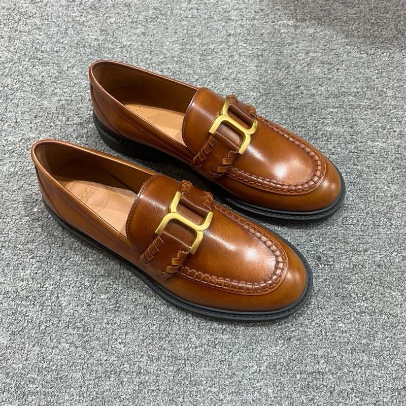 促銷品 Chloe 女款 棕色 Marcie 樂福鞋#36.5 37 37.5 碼-1
