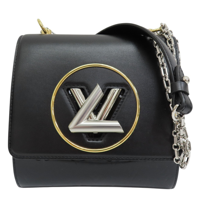 黑色 漆皮皮革 鍊帶 肩背包【LOUIS VUITTON LV 路易威登】 M90366-0