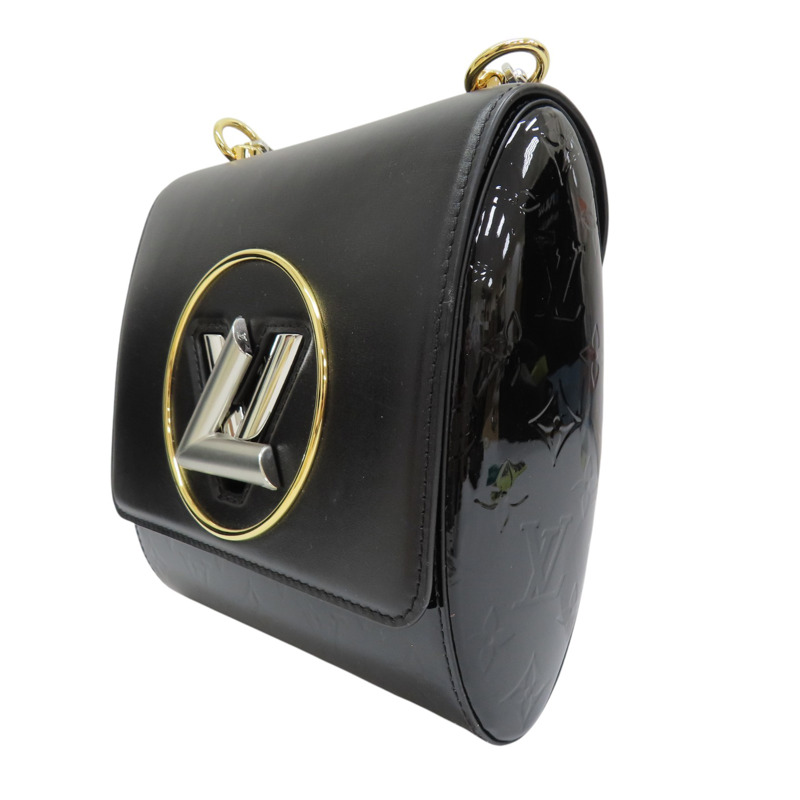 黑色 漆皮皮革 鍊帶 肩背包【LOUIS VUITTON LV 路易威登】 M90366-2