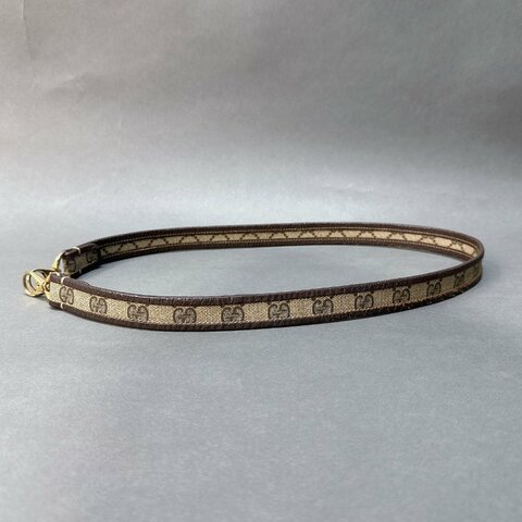 GUCCI 經典帆布皮革背帶