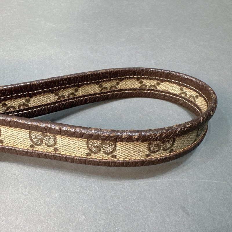 GUCCI 經典帆布皮革背帶-2
