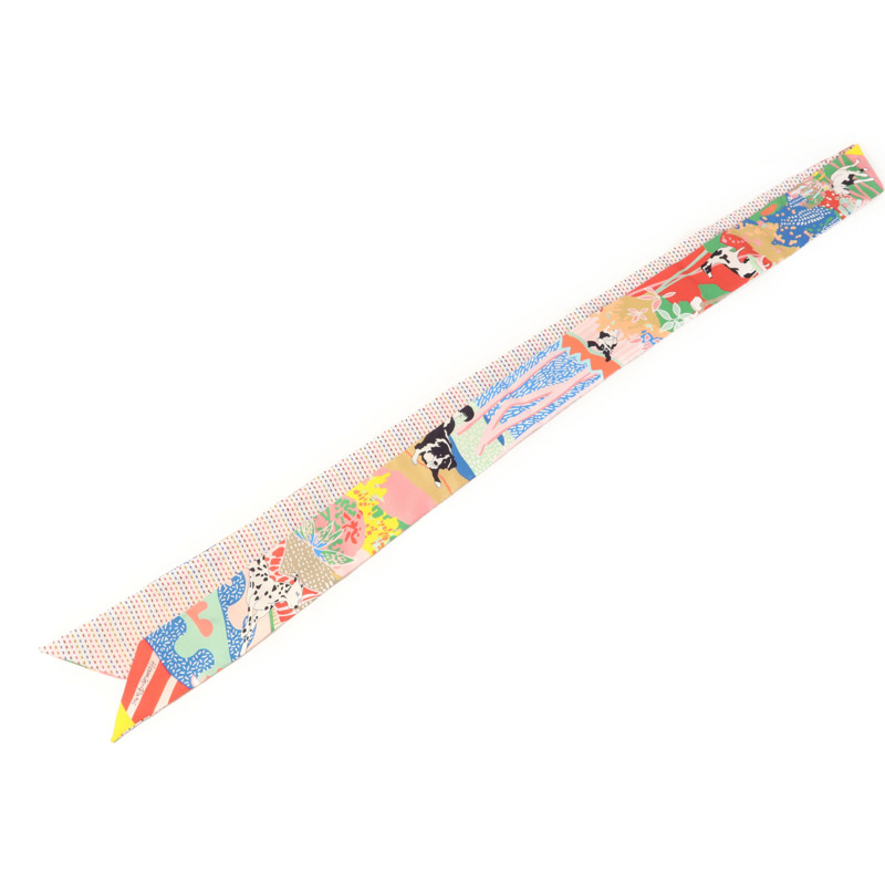 HERMES 絲質Twilly絲巾-1