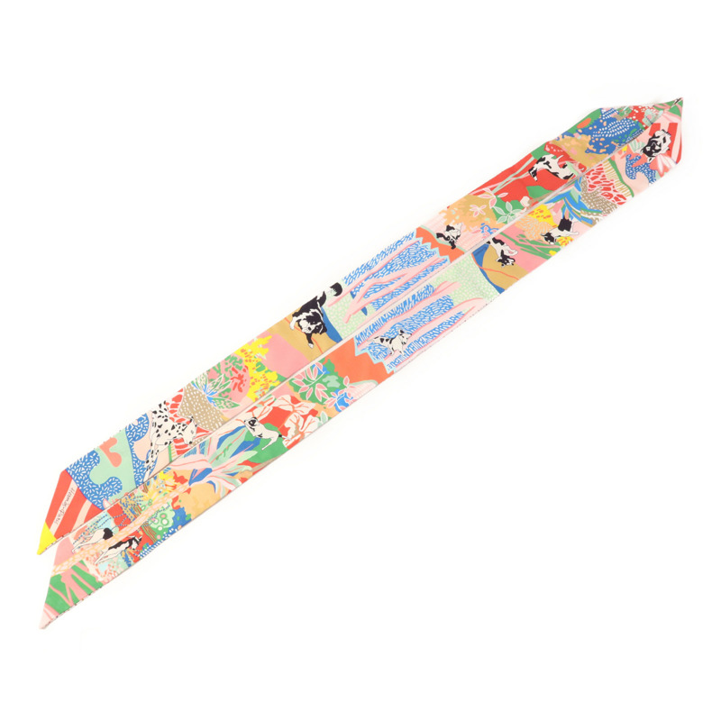 HERMES 絲質Twilly絲巾-3