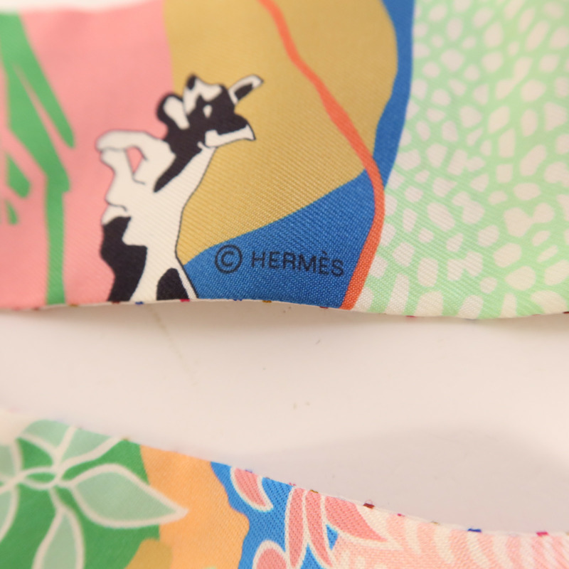HERMES 絲質Twilly絲巾-6