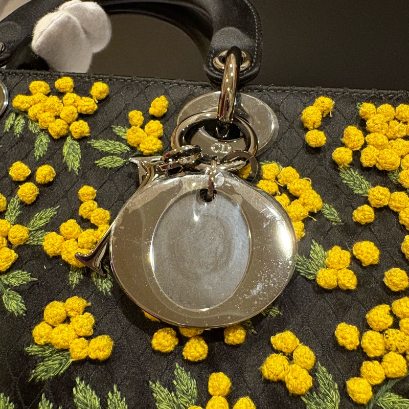 Dior 限量含羞草勾花刺绣 綢緞面料-2