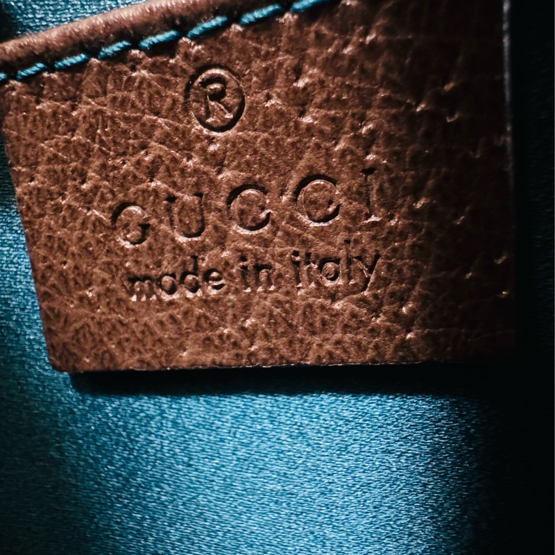 售 二手 真品 GUCCI 經典log 夾子包手拿包 斜背包-18