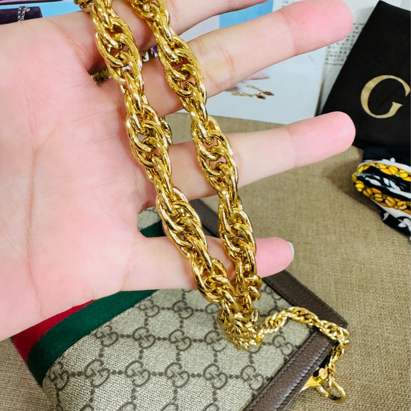 售 二手 真品 GUCCI 經典log 夾子包手拿包 斜背包-22