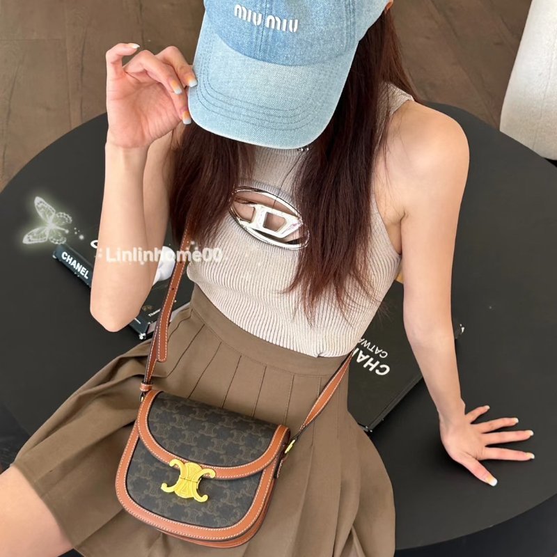 (🤍已售出/可私訊預定)🏷Celine.Teen Besace 凱旋門馬鞍包/客人寄賣-27
