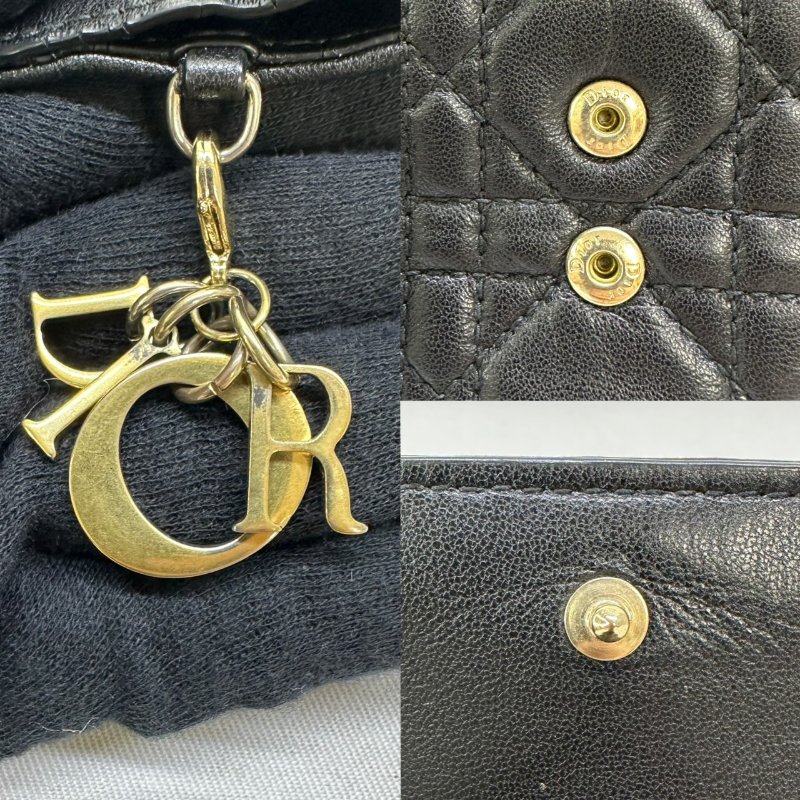 DIOR LADY DIOR小羊皮三折短夾-5