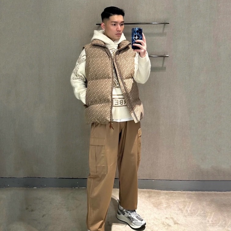 促銷品 Burberry 老花 羽絨馬甲#S-3