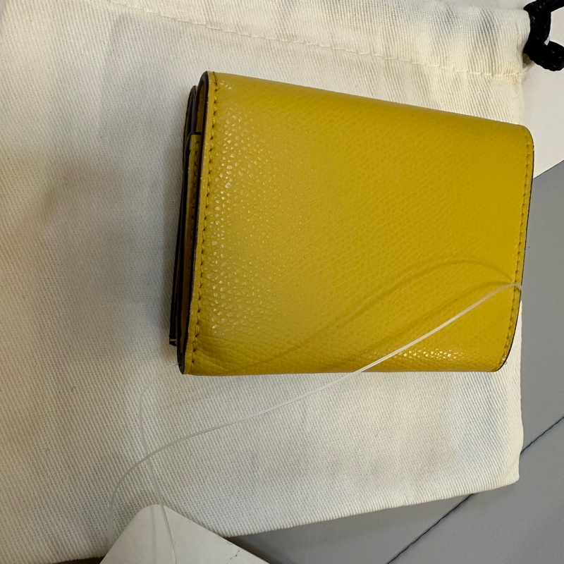 FENDI 芬迪 芬迪折疊錢包三折皮夾皮 全新(防塵布)黃色老花-11