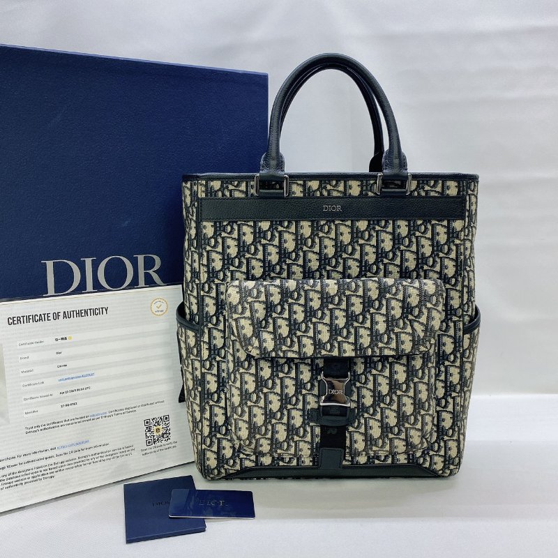 DIOR Oblique男士老花托特包-0