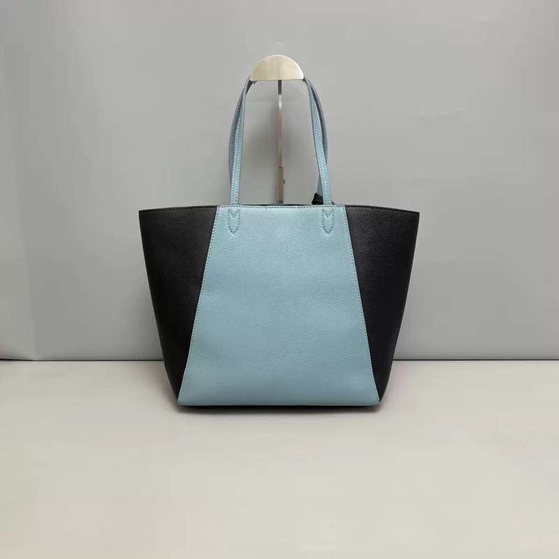 LV路易威登Lockme Cabas霧霾蓝黑拼色牛皮購物袋-1