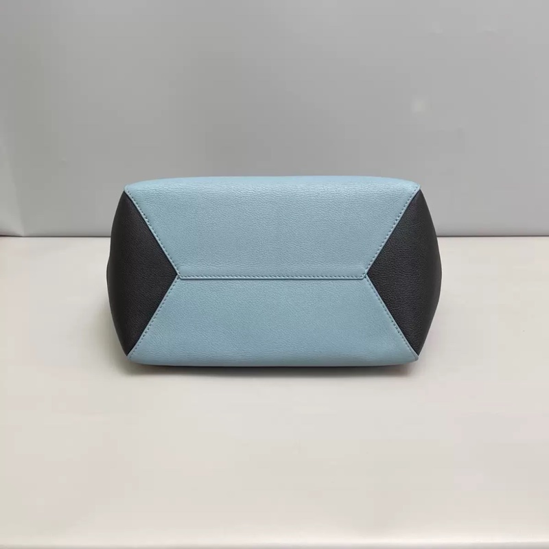 LV路易威登Lockme Cabas霧霾蓝黑拼色牛皮購物袋-3