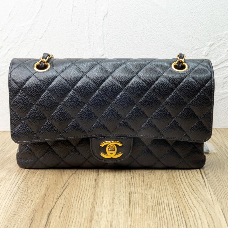 Chanel cf 中型25晶片 荔枝皮-0