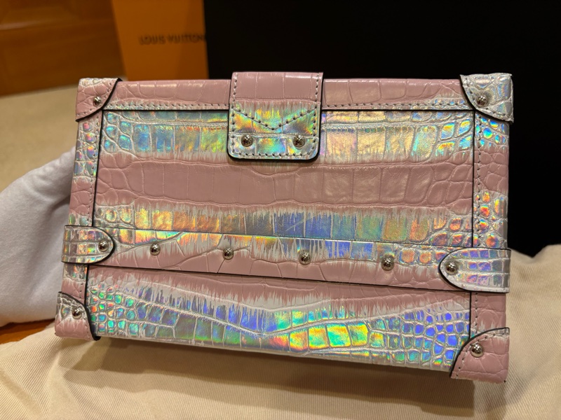 LV 鱷魚皮 PETITE MALLE 盒子包-1