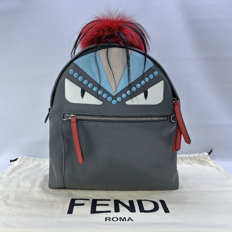 FENDI 怪獸皮草後背包-0