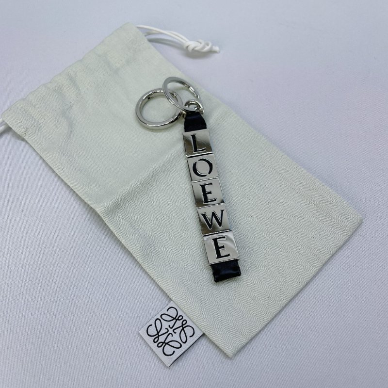 LOEWE 皮革金屬鑰匙圈-0